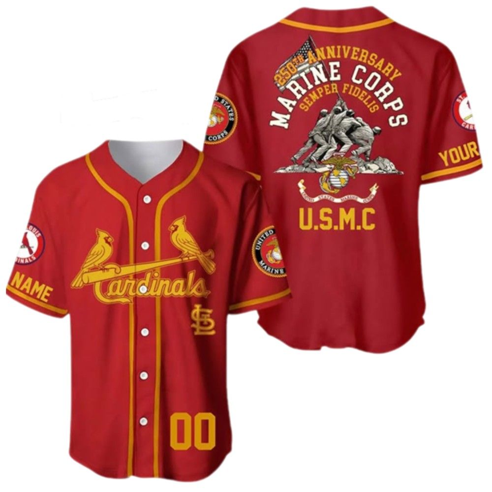 2025 Cardinals 250th Marine Corps Birthday Jersey - Grishko.com