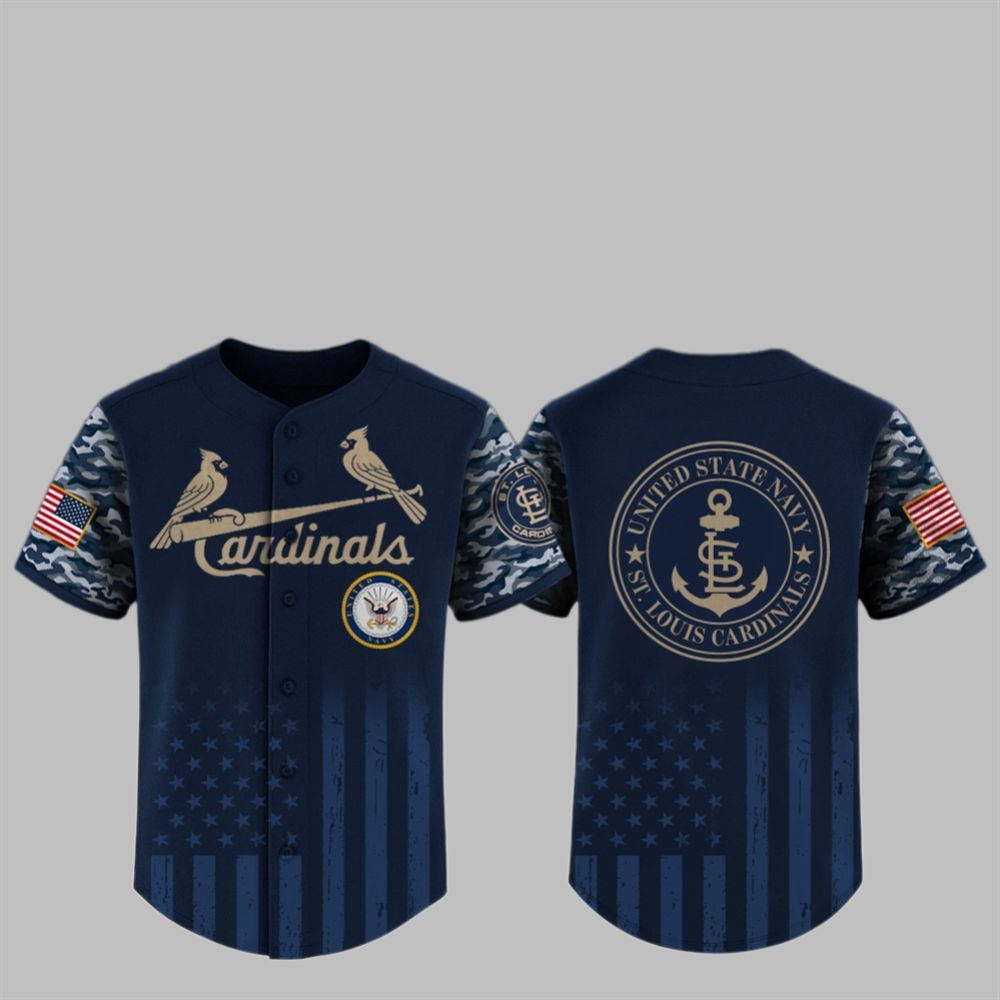 2025 Cardinals US Navy Appreciation Night Jersey - Grishko.com