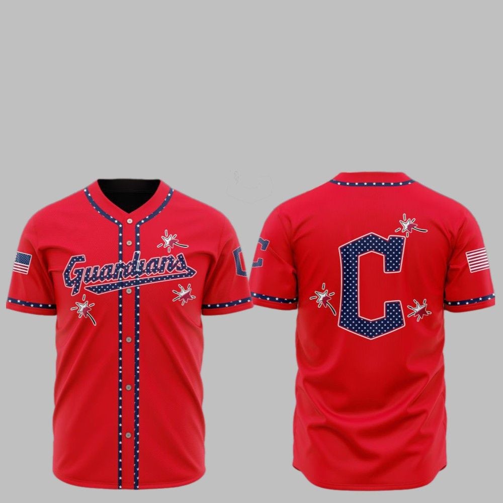 2025 Cleveland Guardians Happy Independence Day Baseball Jersey - Grishko.com