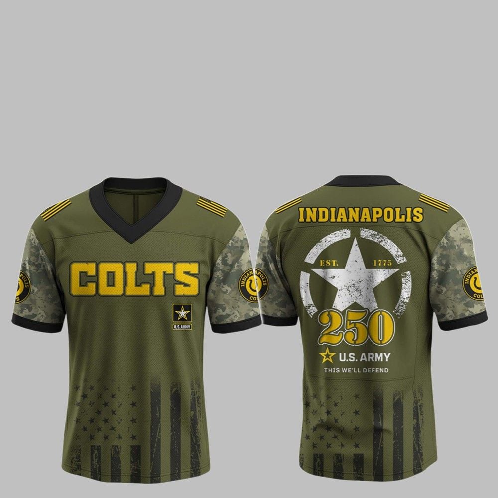 2025 Colts 250th Anniversary US Army Jersey - Grishko.com