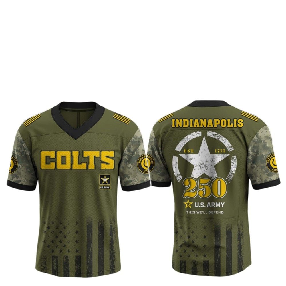 2025 Colts 250th Anniversary US Army Jersey - Grishko.com
