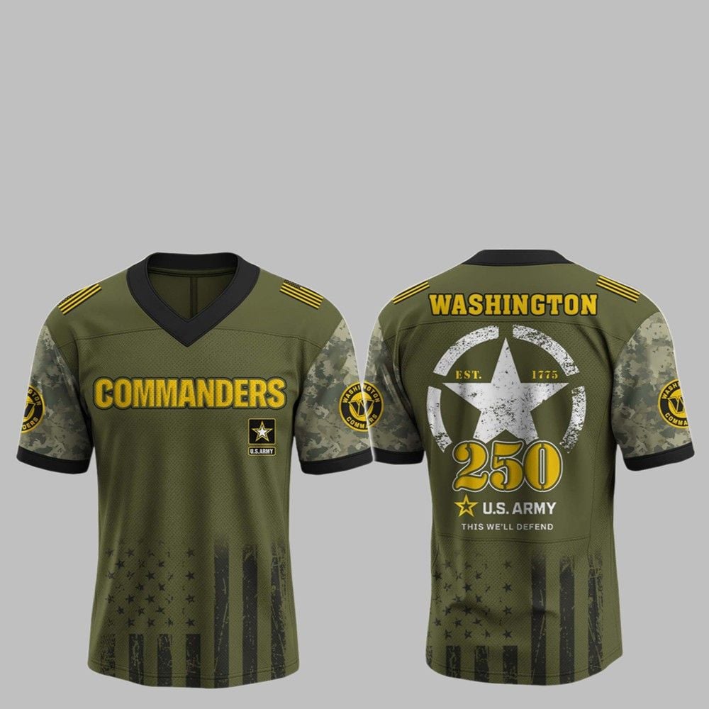 2025 Commanders 250th Anniversary US Army Jersey - Grishko.com
