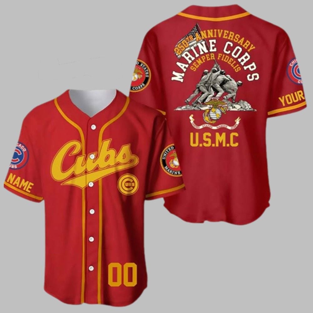 2025 Cubs 250th Marine Corps Birthday Jersey - Grishko.com