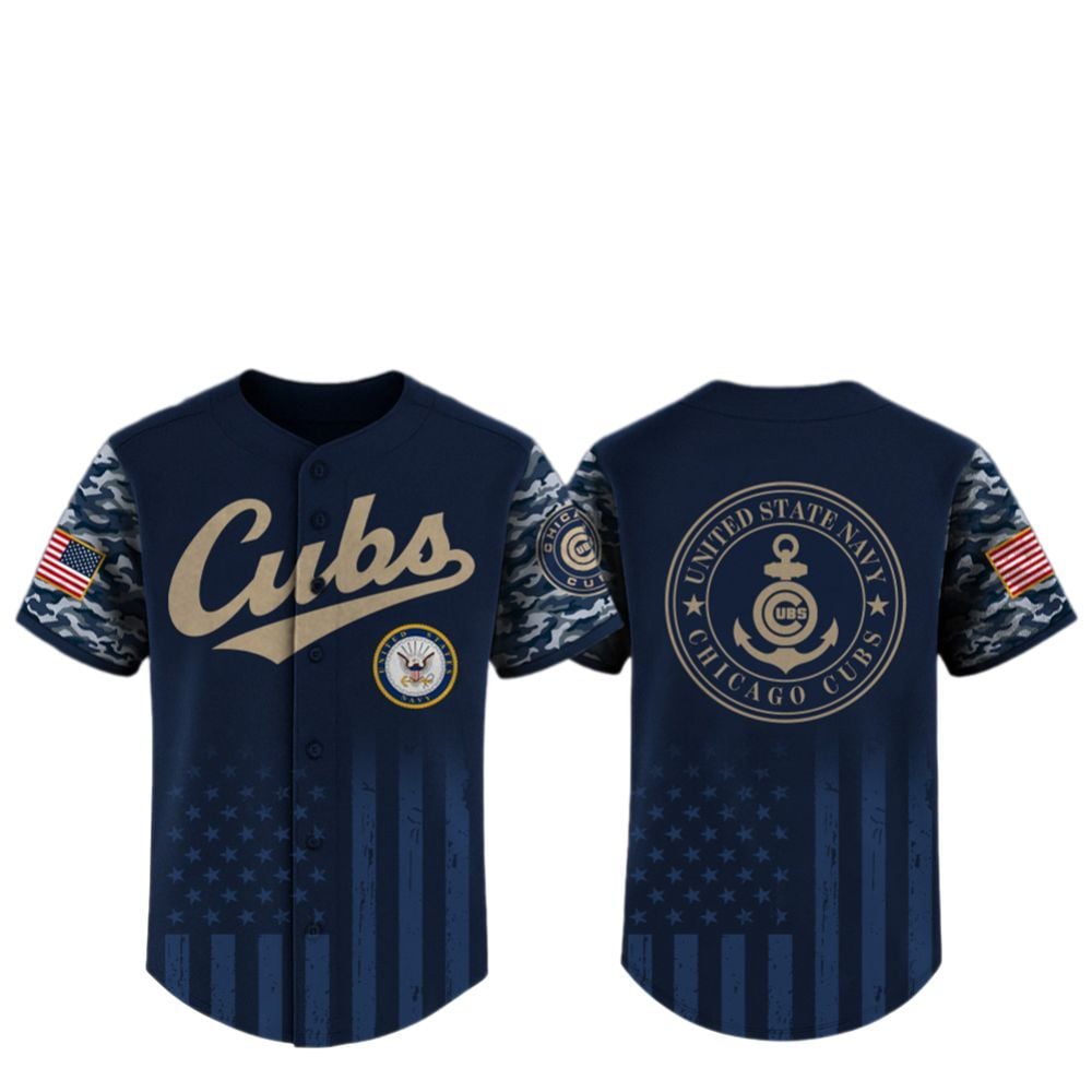 2025 Cubs US Navy Appreciation Night Jersey - Grishko.com