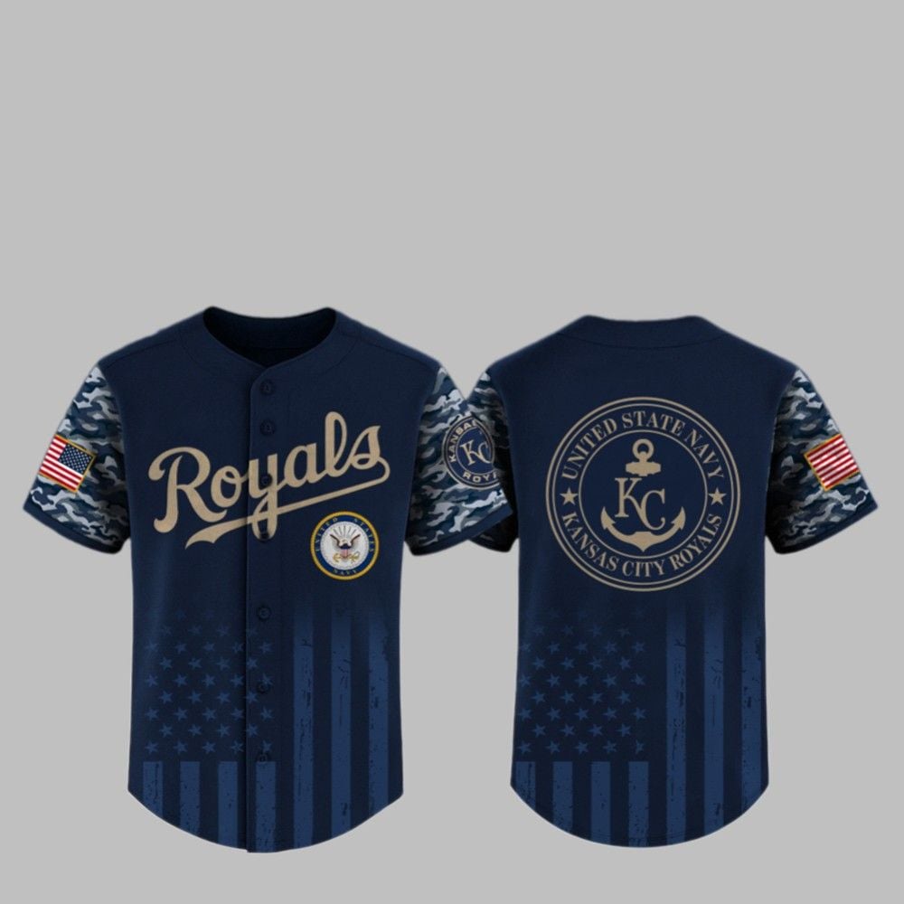 2025 KC Royals US Navy Appreciation Night Jersey - Grishko.com