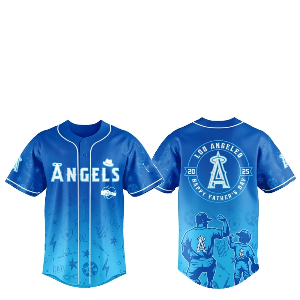 2025 LA Angels Happy Father Day Baseball Jersey Combo - Grishko.com