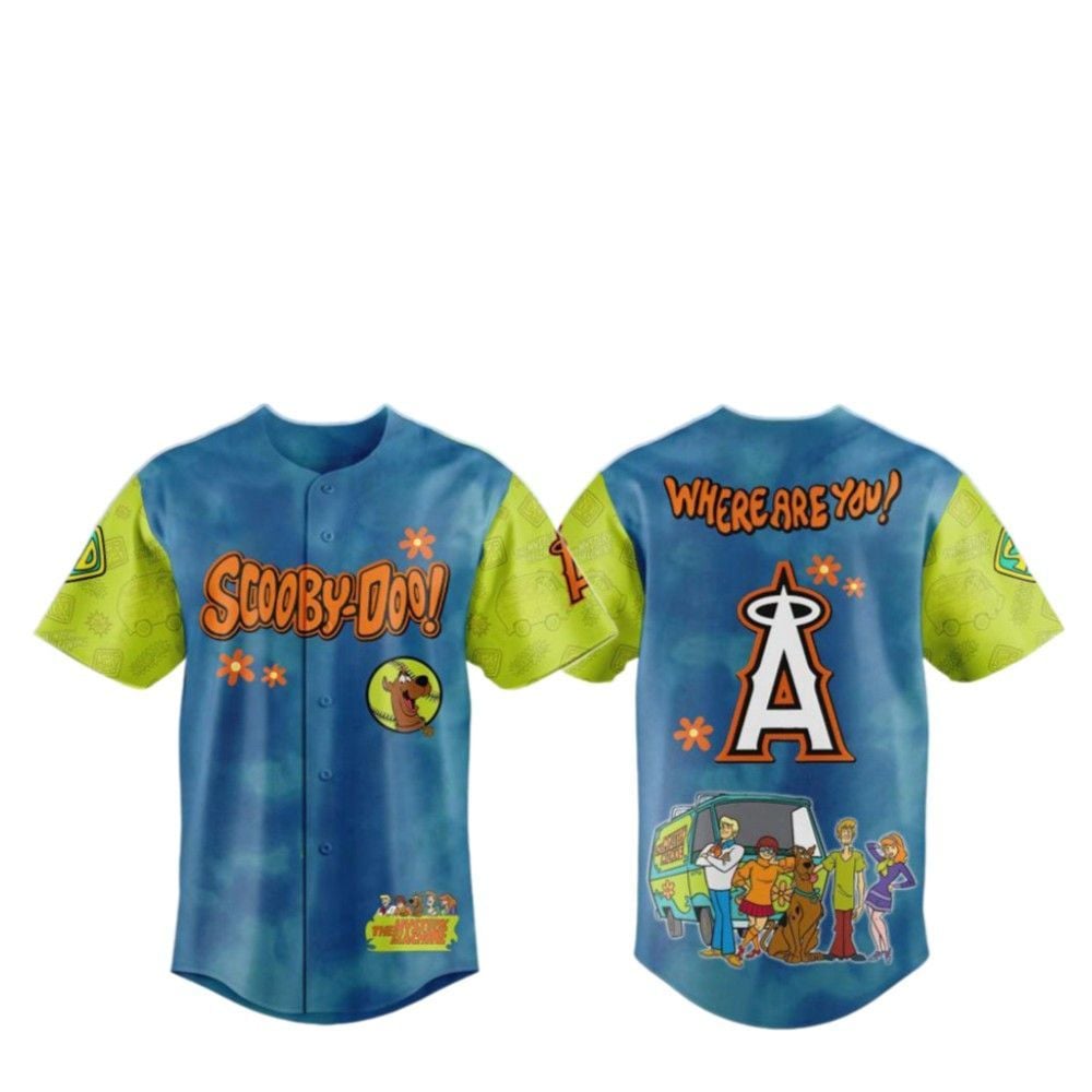 2025 LA Angels Scooby-Doo Baseball Jersey - Grishko.com