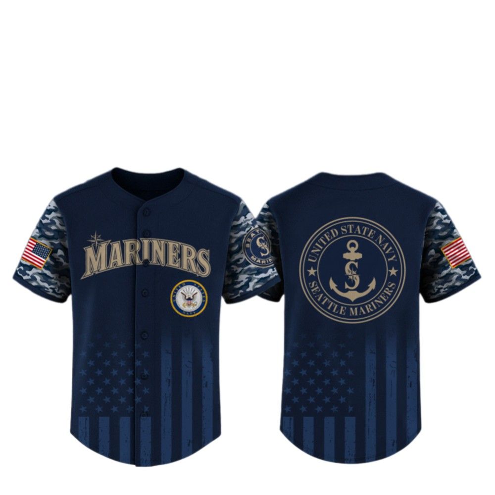 2025 Mariners United State Navy Military Appreciation Night Jersey - Grishko.com