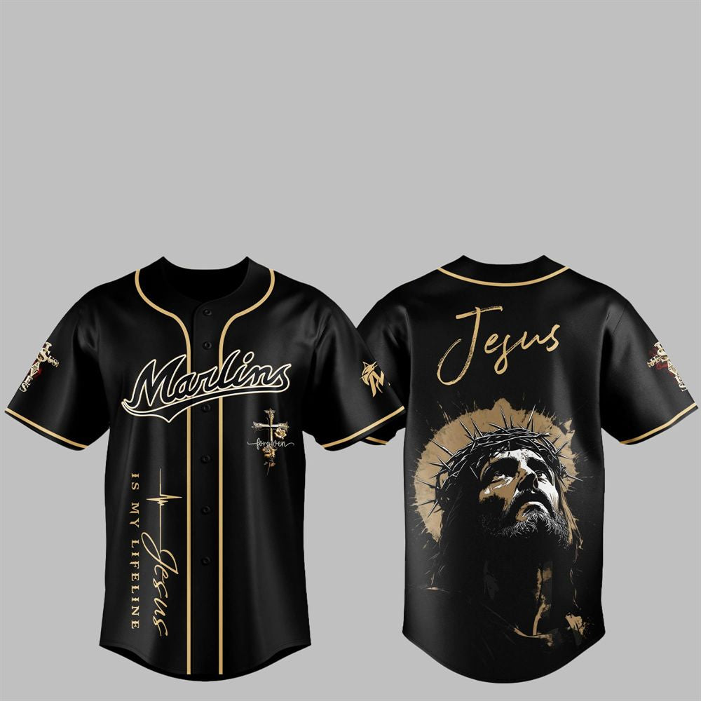 2025 Marlins Jesus Baseball Jersey - Grishko.com