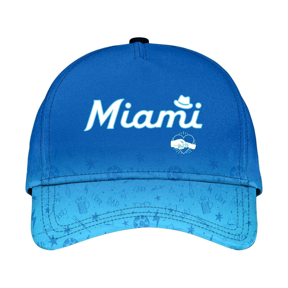 2025 Miami Marlins Happy Father Day Baseball Jersey Combo - Grishko.com