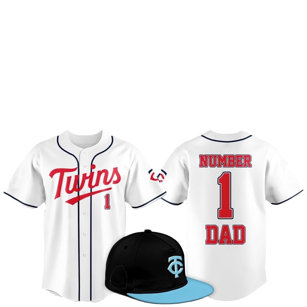 2025 Minnesota Twins Father Day Number 1 Dad Baseball Jersey - Grishko.com