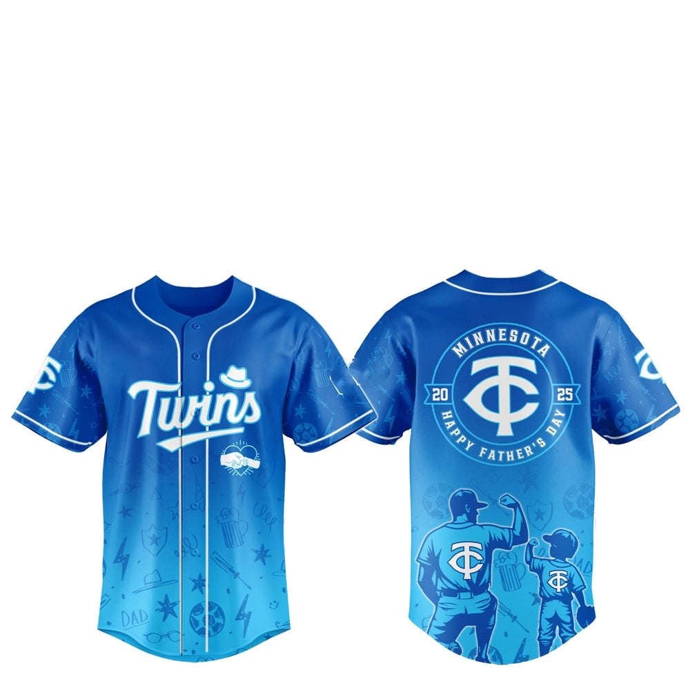 2025 Minnesota Twins Happy Father Day Baseball Jersey Combo - Grishko.com