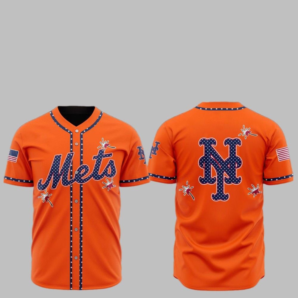 2025 NY Mets Happy Independence Day Baseball Jersey - Grishko.com