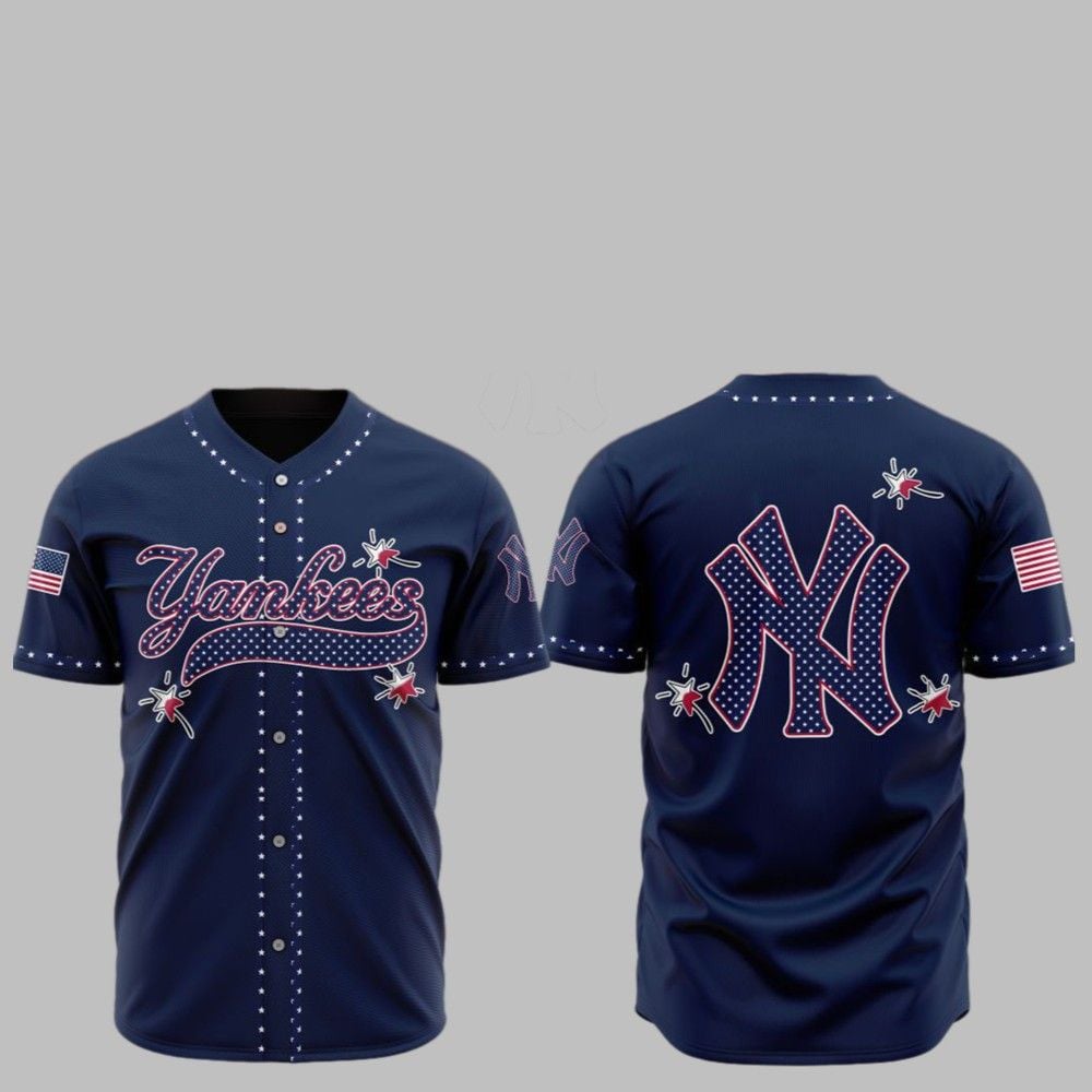 2025 NY Yankees Happy Independence Day Baseball Jersey - Grishko.com