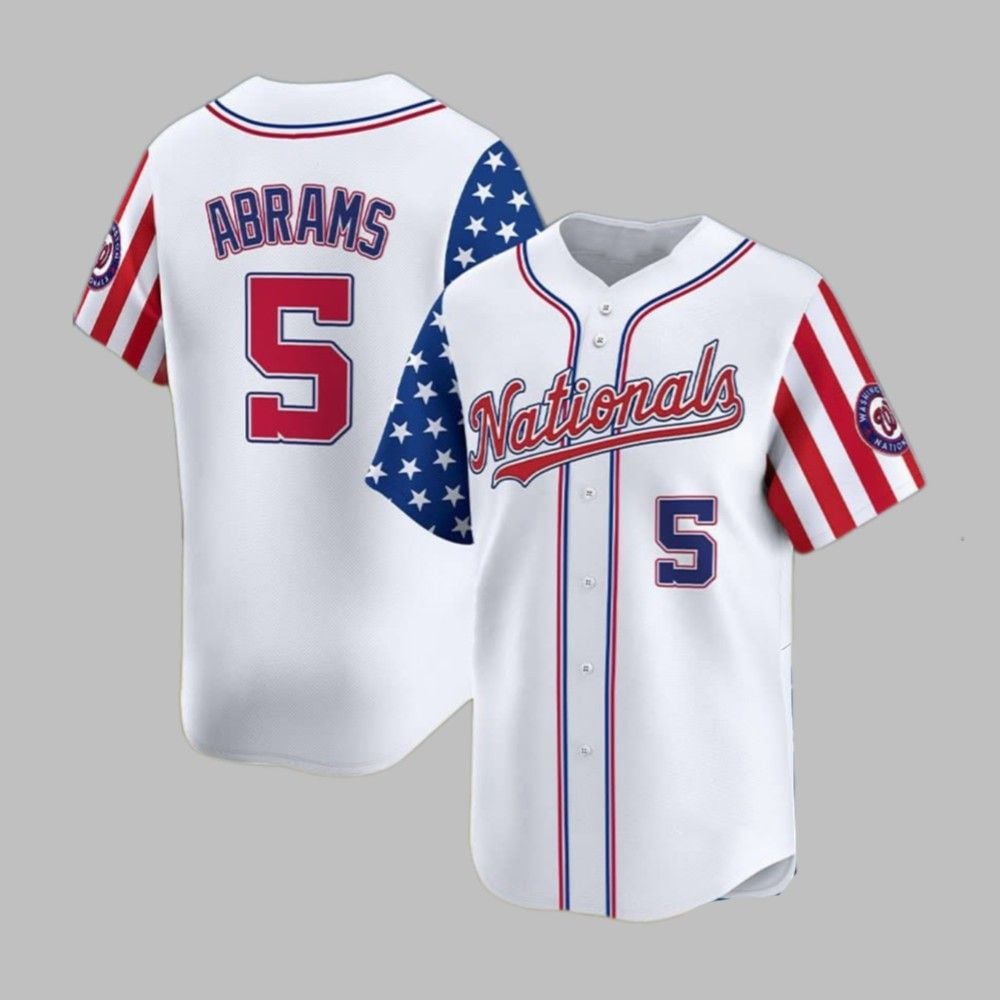 2025 Nationals Abrams Stowers Fouth Of July Jersey - Grishko.com