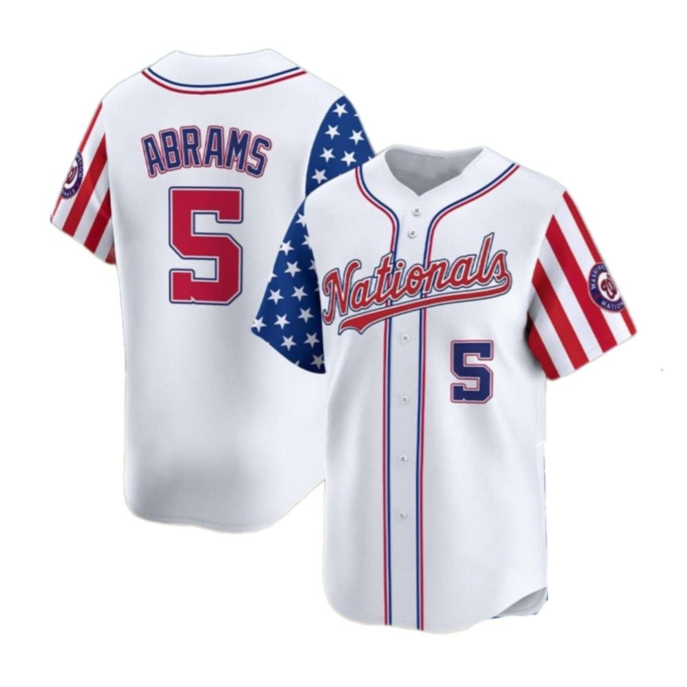 2025 Nationals Abrams Stowers Fouth Of July Jersey - Grishko.com