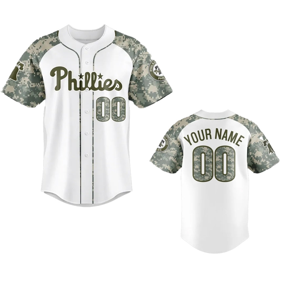 2025 Phillies Salute to Service Night Baseball Jersey - Grishko.com