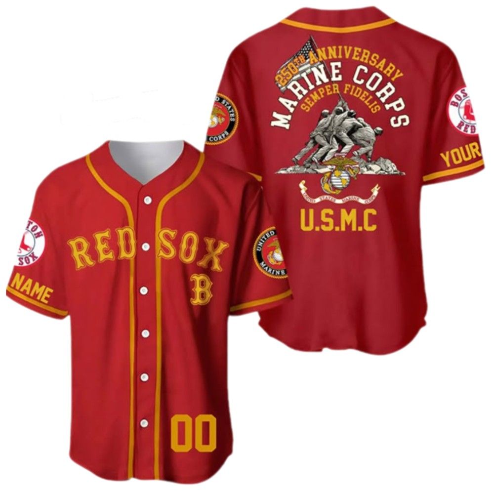 2025 Red Sox 250th Marine Corps Birthday Jersey - Grishko.com