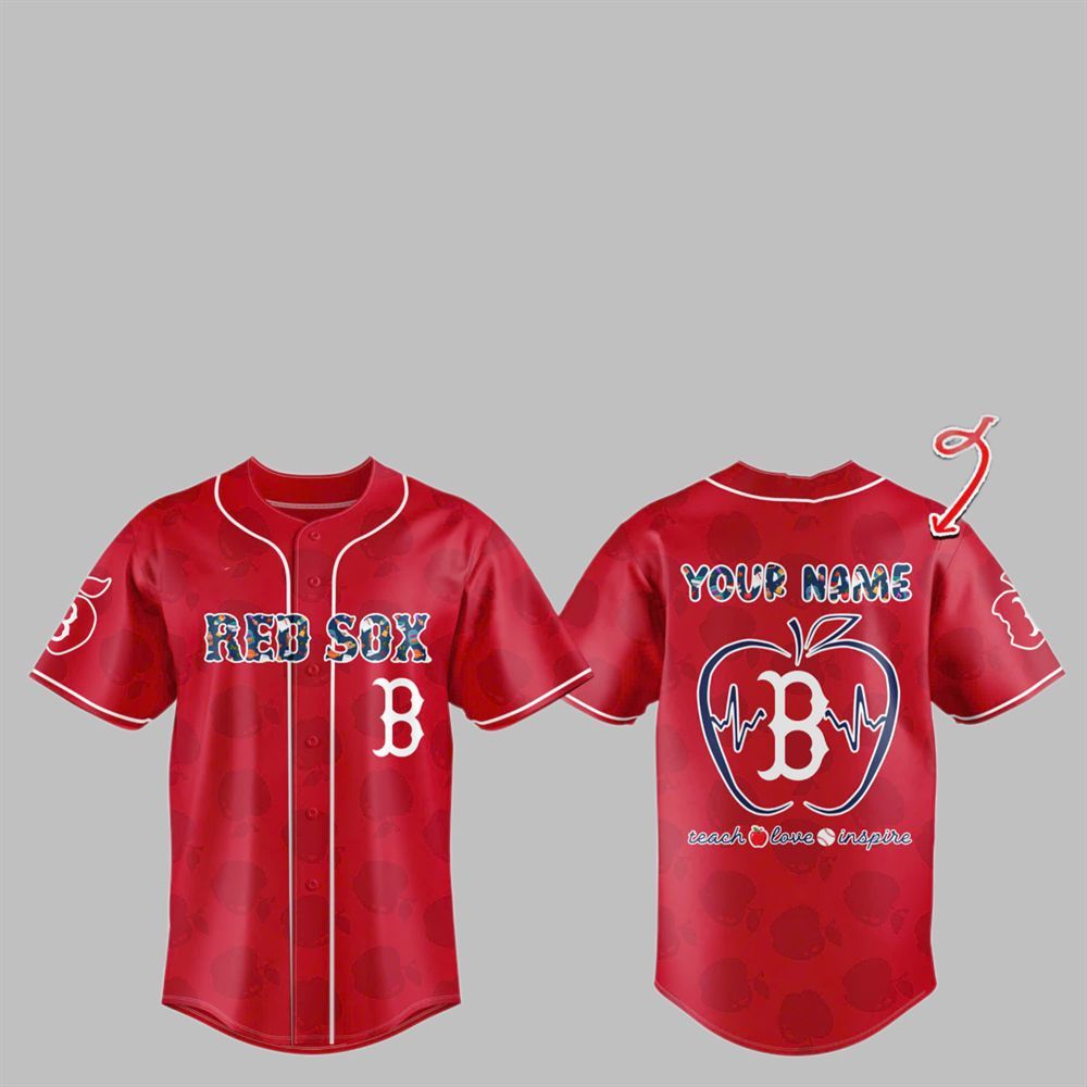 2025 Red Sox TEACHER NIGHT Baseball Jersey - Grishko.com