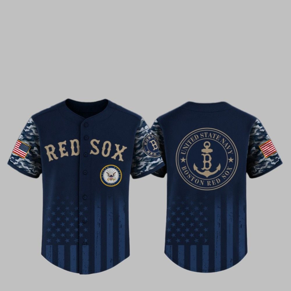 2025 Red Sox US Navy Appreciation Night Jersey - Grishko.com