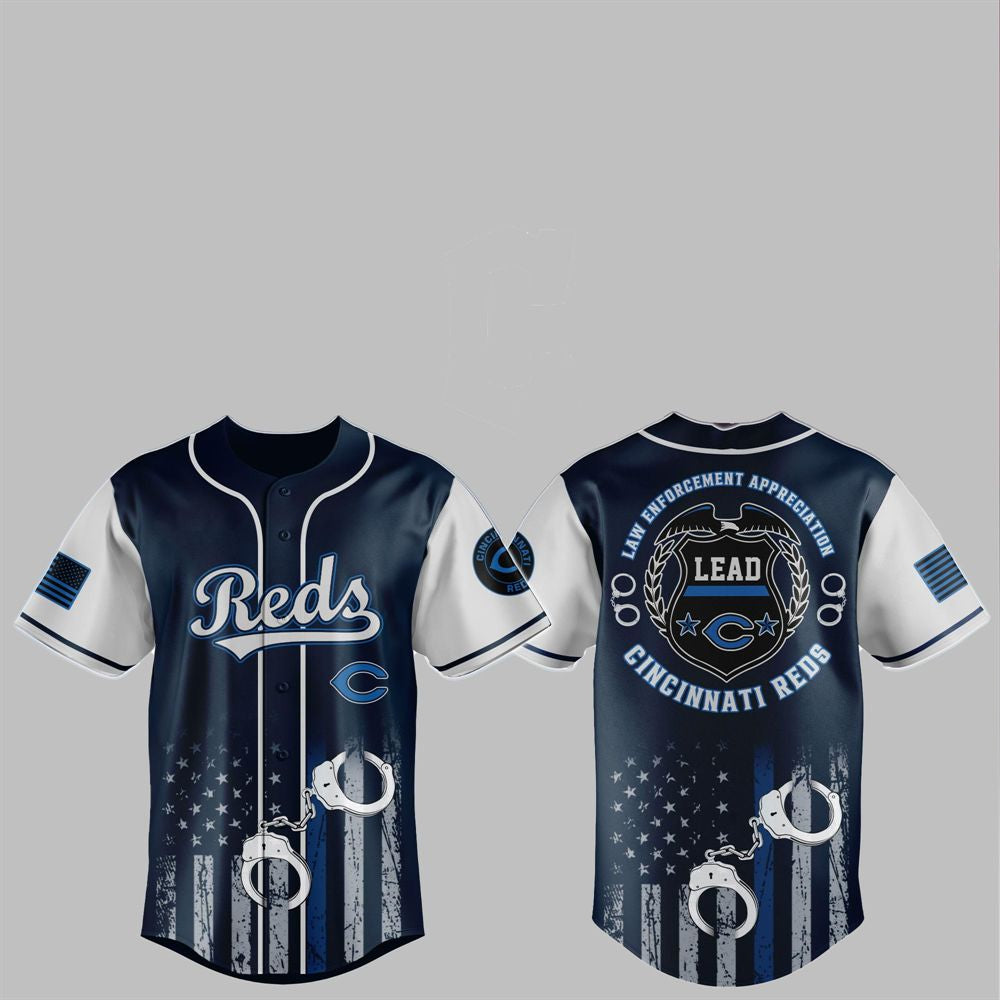 2025 Reds Law Enforcement Appreciation Day Jersey - Grishko.com