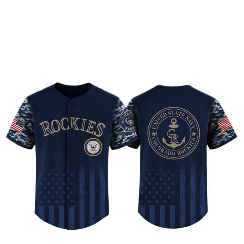 2025 Rockies US Navy Appreciation Night Jersey - Grishko.com