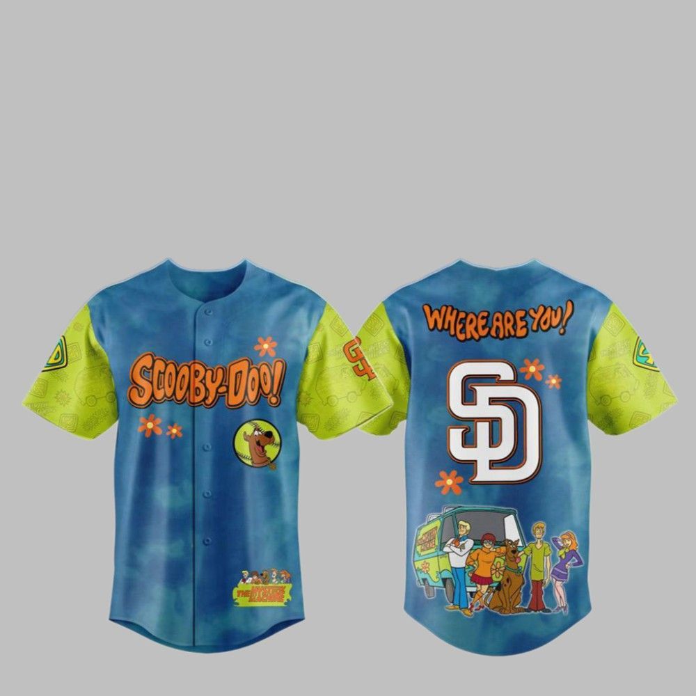 2025 SD Padres Scooby-Doo Baseball Jersey - Grishko.com