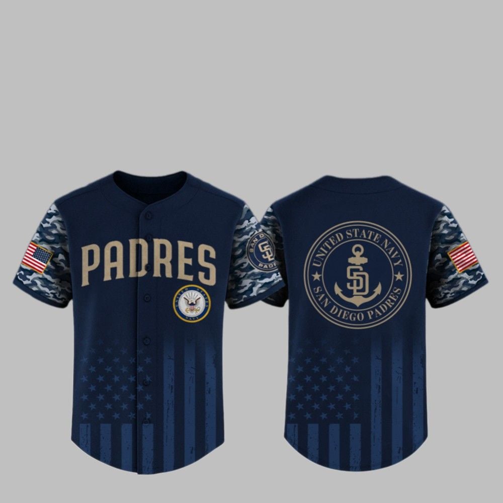 2025 SD Padres US Navy Appreciation Night Jersey - Grishko.com
