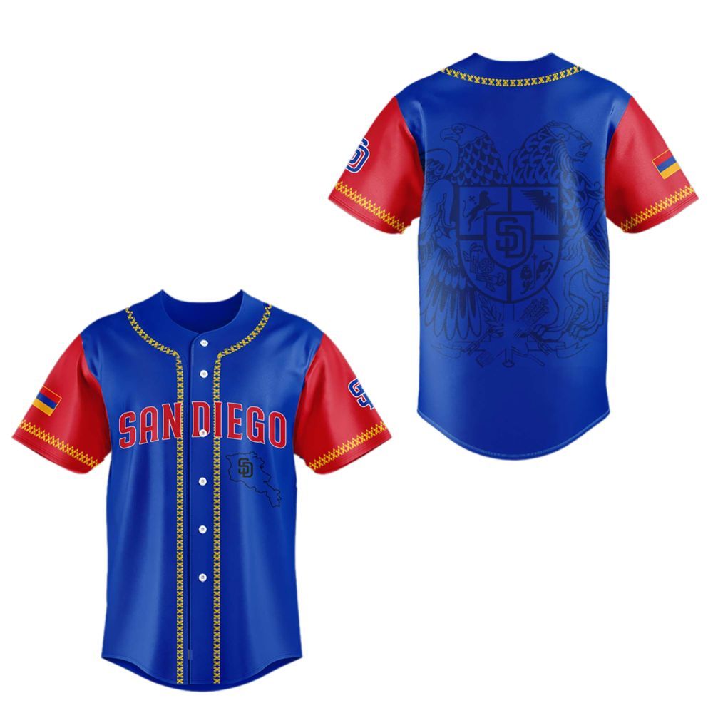 2025 SD Padres x Armenian Heritage Night Jersey - Grishko.com
