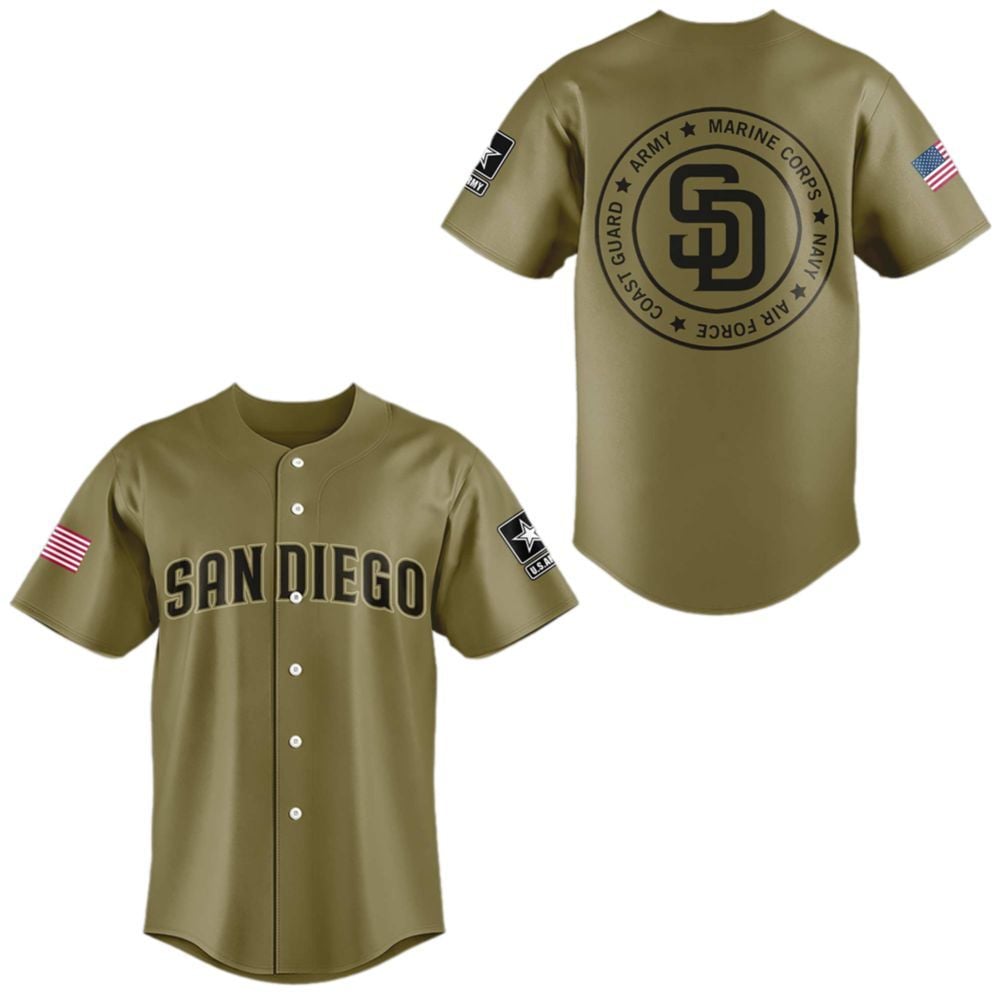 2025 SD Padres x Military Appreciation Night Jersey - Grishko.com