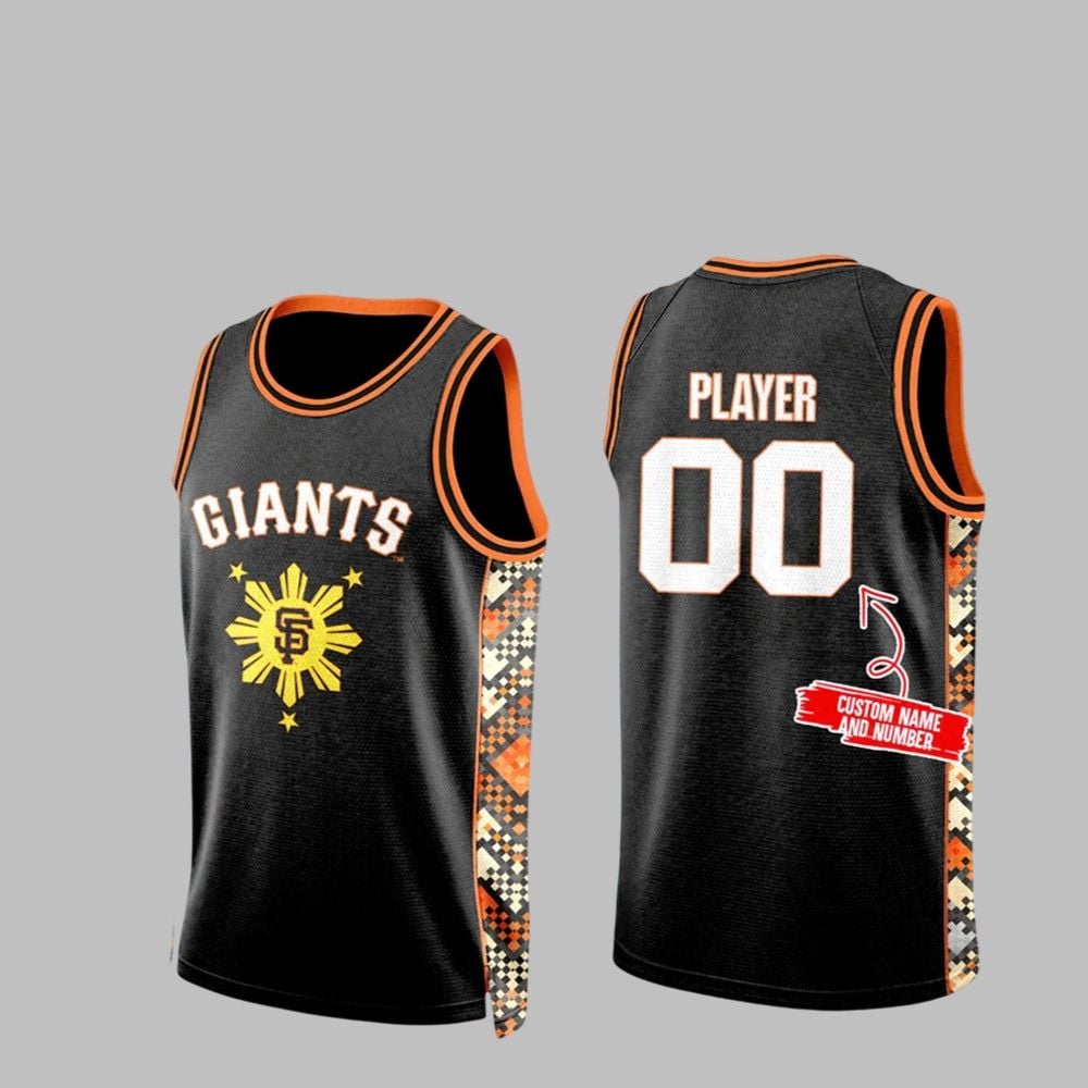 2025 SF Giants Filipino Heritage Night Basketball Jersey - Grishko.com