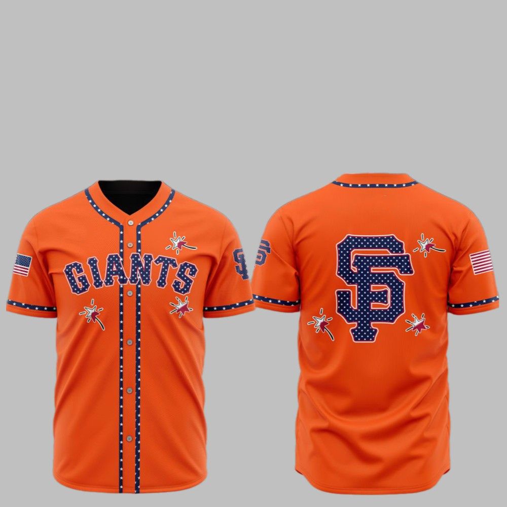 2025 SF Giants Happy Independence Day Baseball Jersey - Grishko.com