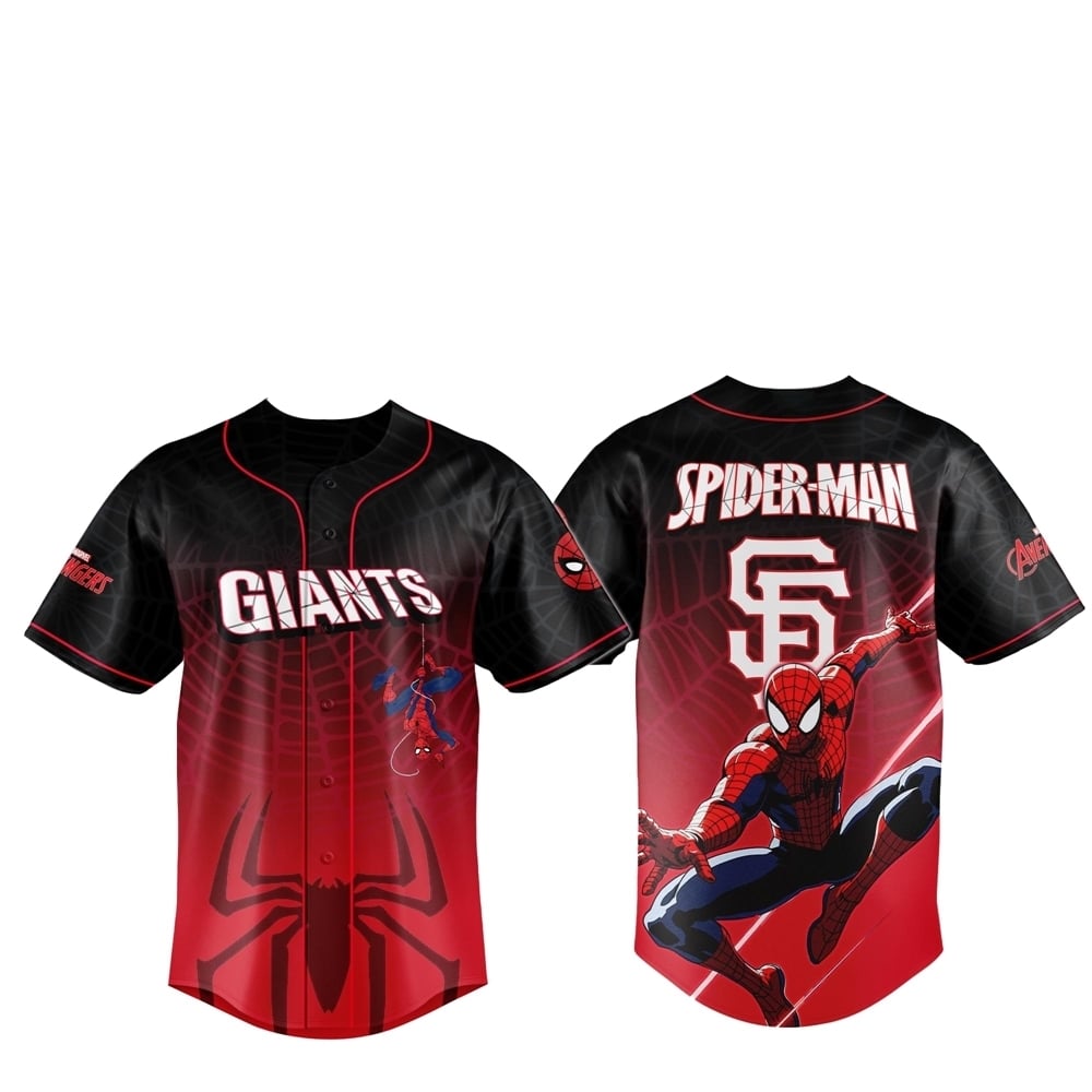 2025 San Francisco Giants Spider Man Night Baseball Jersey - Grishko.com