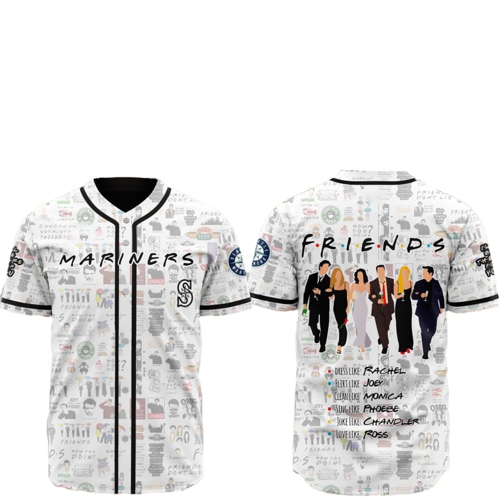 2025 Seattle Mariners Friends Baseball Jersey - Grishko.com