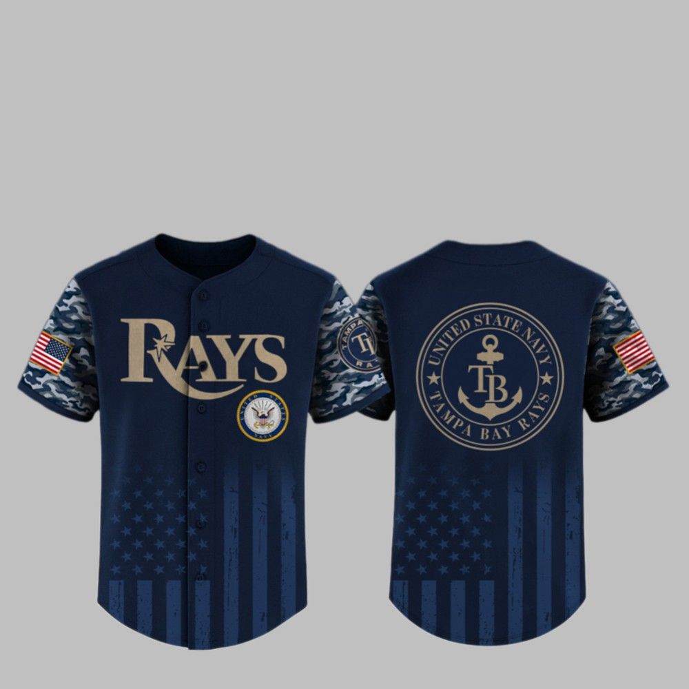 2025 TB Rays US Navy Appreciation Night Jersey - Grishko.com