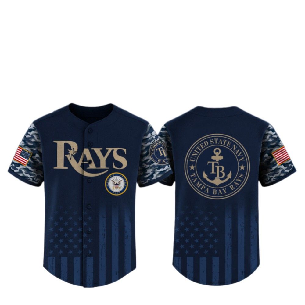 2025 TB Rays US Navy Appreciation Night Jersey - Grishko.com