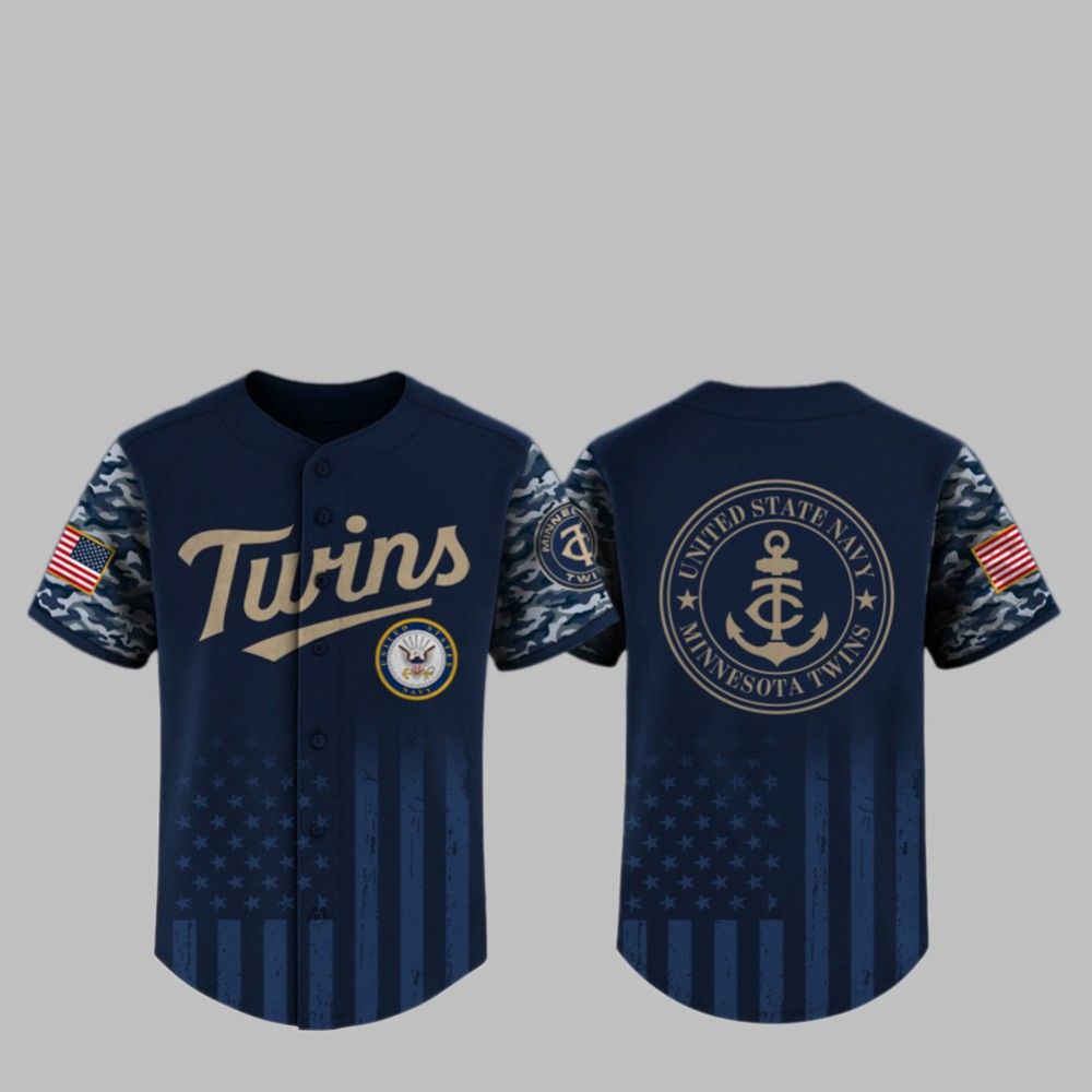 2025 Twins United State Navy Military Appreciation Night Jersey - Grishko.com
