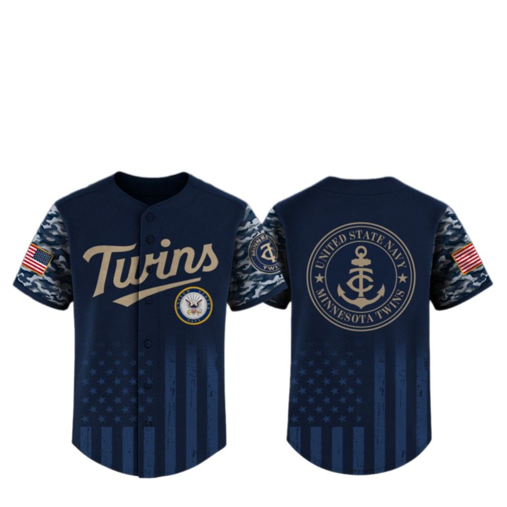 2025 Twins United State Navy Military Appreciation Night Jersey - Grishko.com