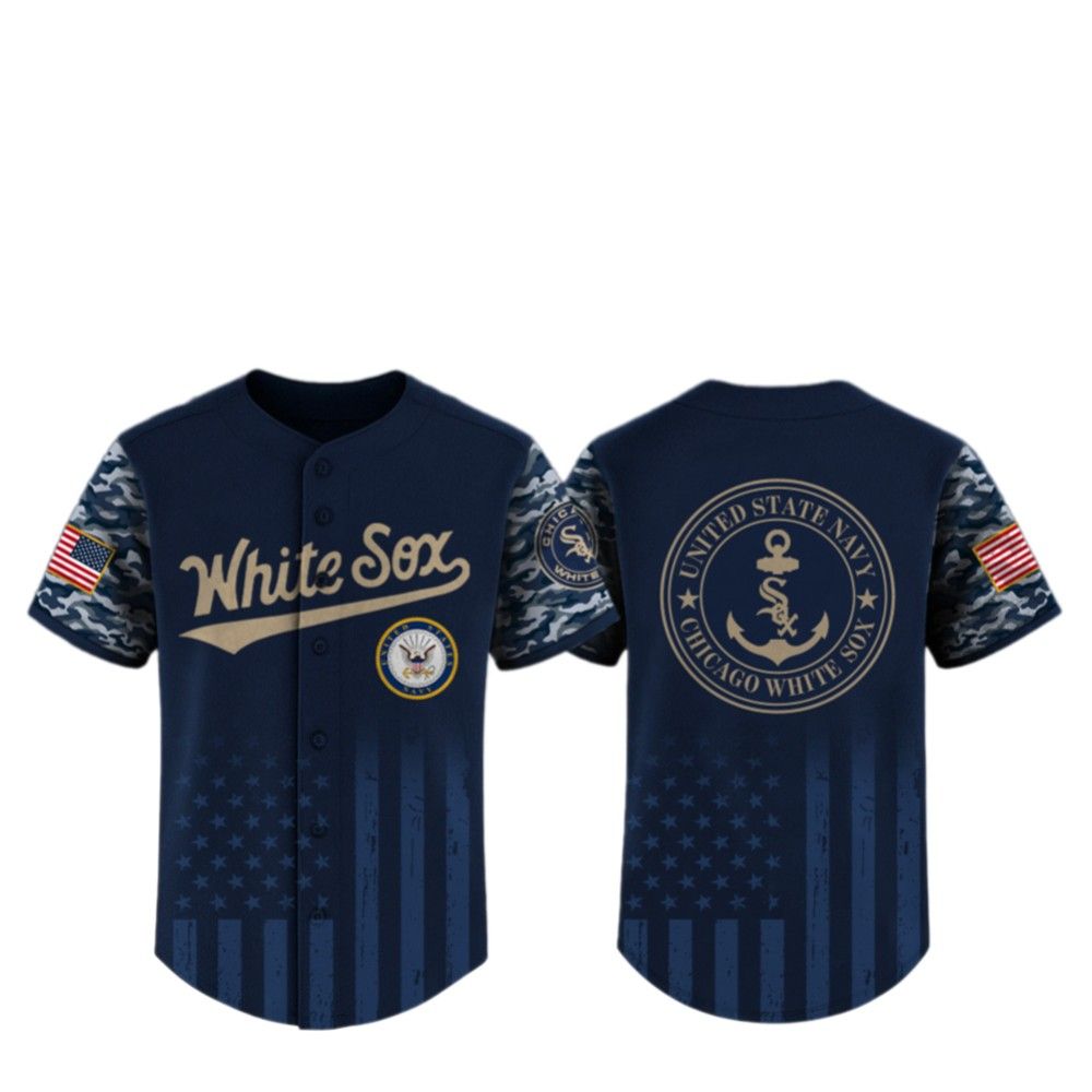 2025 White Sox US Navy Appreciation Night Jersey - Grishko.com
