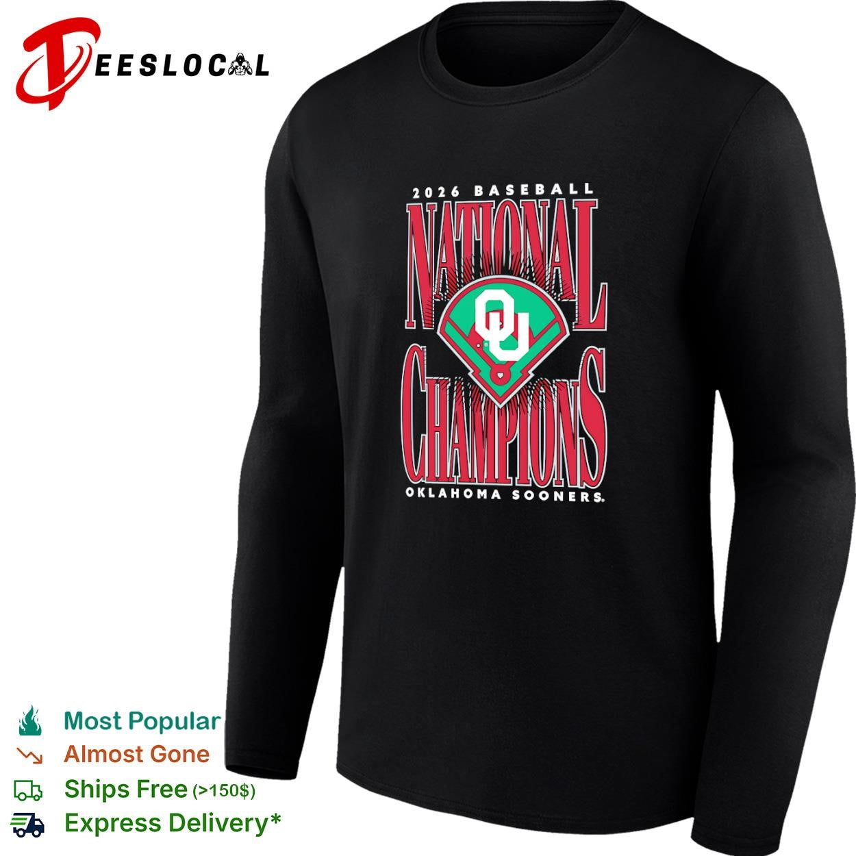 2026 Baseball National Champions Oklahoma Sooners shirt