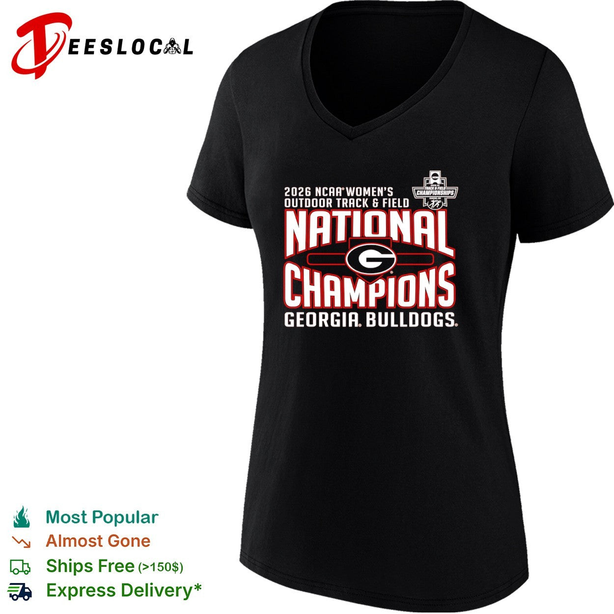 2026 Georgia Bulldogs NCAA Women’s Outdoor Track and Field National Champions shirt