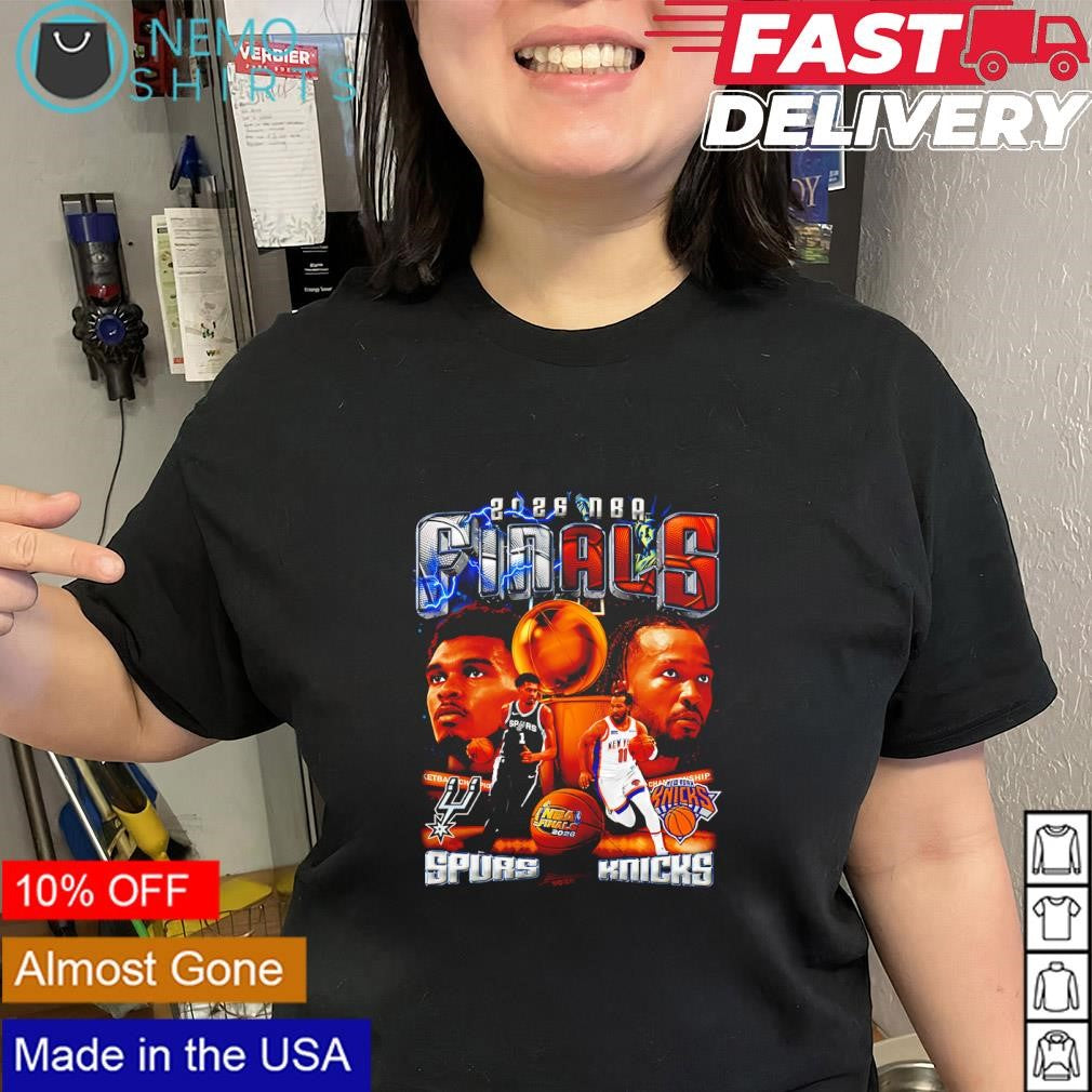 2026 NBA Finals Spurs vs Knicks with stars team trophy shirt