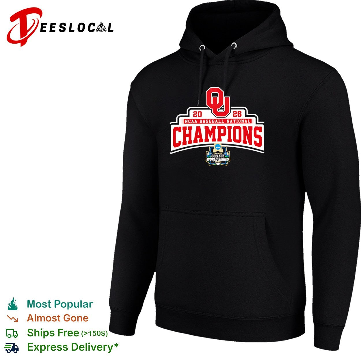 2026 NCAA Baseball National Champions Oklahoma Sooners College World Series shirt