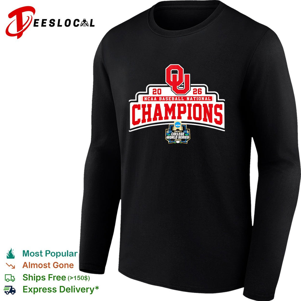 2026 NCAA Baseball National Champions Oklahoma Sooners College World Series shirt