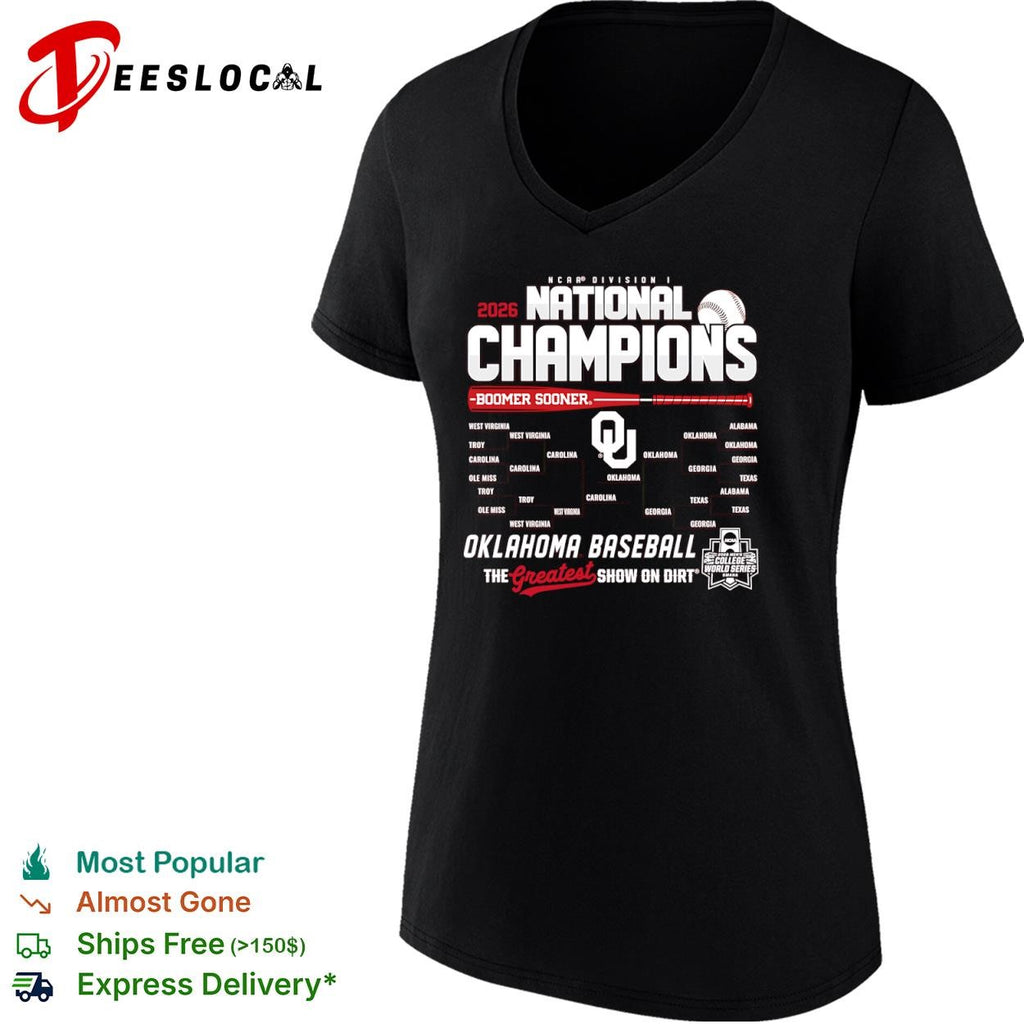 2026 National Champions Oklahoma Baseball Boomer Sooner The Greatest Show on Dirt shirt