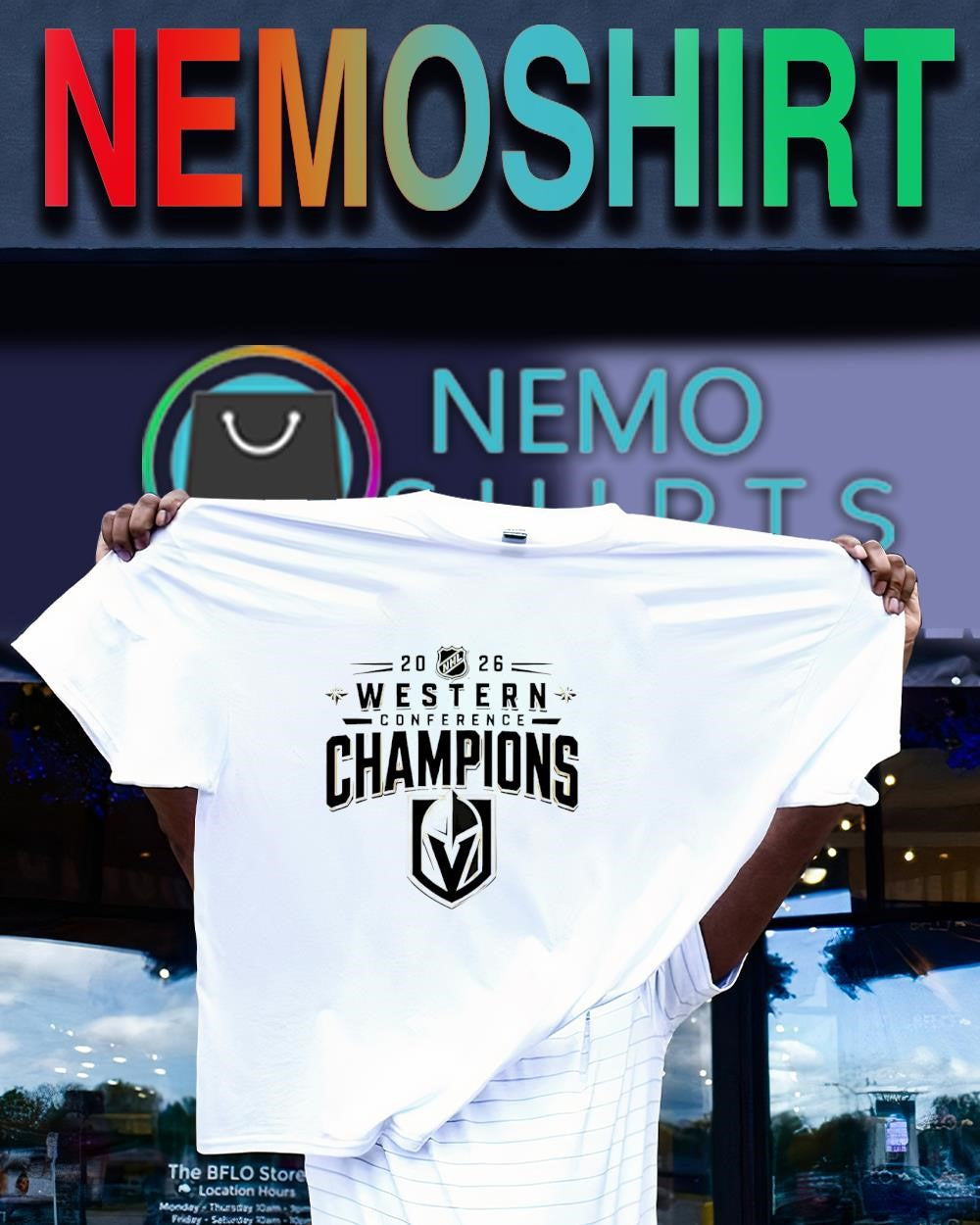 2026 Vegas Golden Knights Western Conference Champions logo shirt
