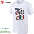 2026 World Cup Soccer Tournament USA Canada Mexico Flags Soccer Ball shirt