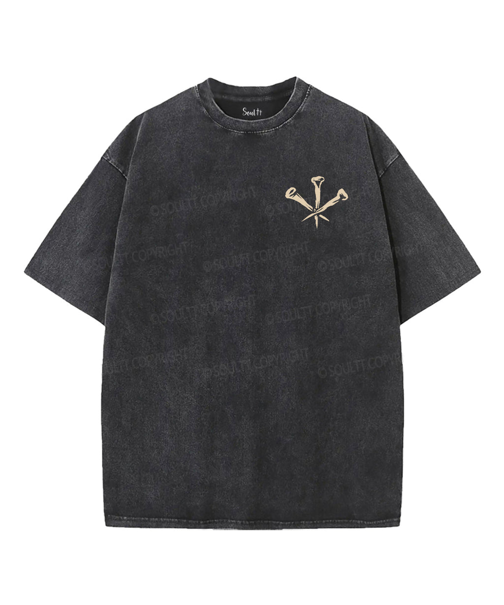 Cor Jesu Sacratissimum Double Sided Unisex Washed Christian T-shirt Hoodie, Sweatshirt | CiraTrend.com (Image 2)