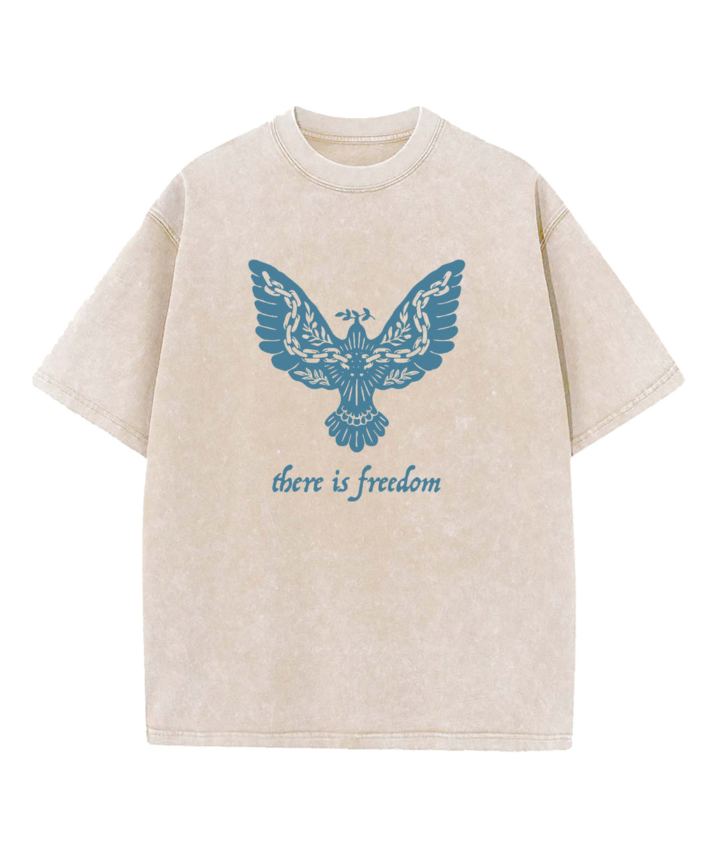 There Is Freedom Washed Christian T-shirt Hoodie, Sweatshirt | CiraTrend.com (Image 4)