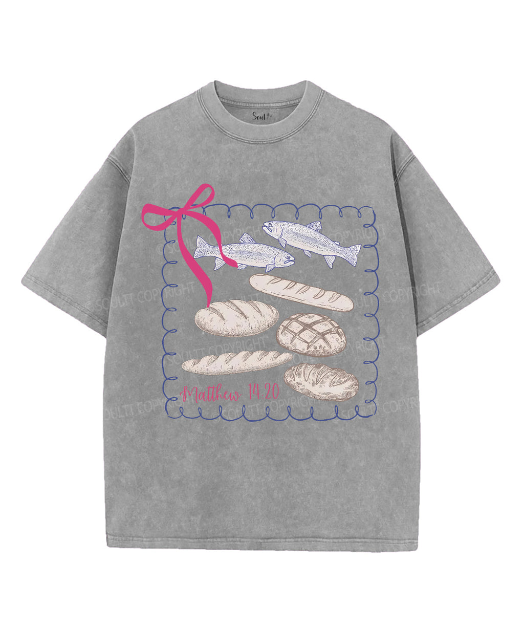 Fishes &Loaves Unisex Washed Christian T-shirt Hoodie, Sweatshirt | CiraTrend.com (Image 2)